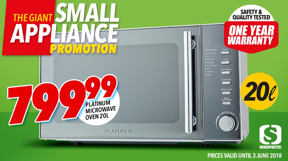 Shoprite SA on Twitter: "Our Giant Small Appliance Promotion is NOW ON