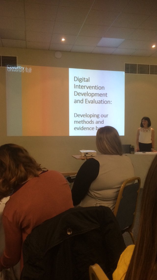 MatildaMoulam's tweet photo. Really interesting keynote speech from @NewbyKatie highlighting the benefits of paradata in Health Psych research and how it can be used  to optimise interventions #MHPN2018 https://t.co/qiijdvdExa