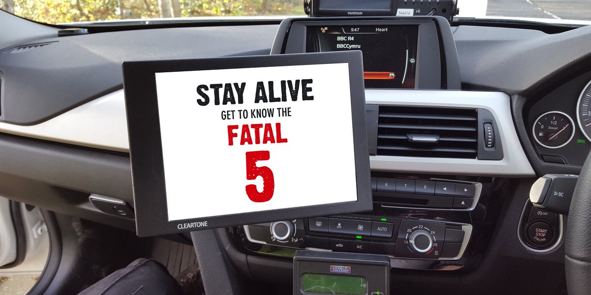 The #Fatal5 may not apply to you, but please share it for those who may be putting themselves and their family at risk. 

STAY ALIVE GET TO KNOW THE FATAL 5
1) Don't drink or drug drive
2) Kill your speed
3) Don't get careless
4) Belt up
5) Switch it off