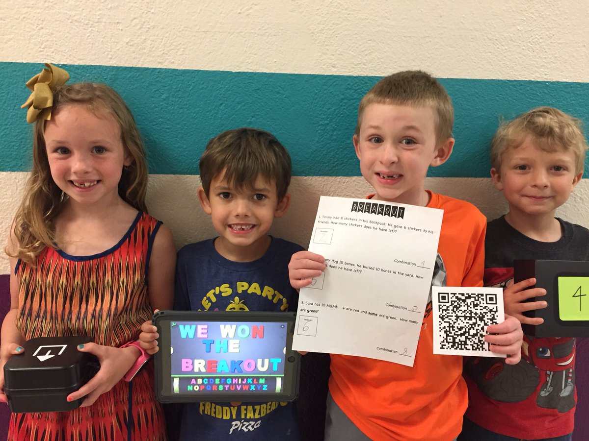 Our breakout winners!  <a href="/RES_RSSS/">Rockwell Elem NC</a> <a href="/JonesKinders14/">Kayla Jones</a> <a href="/JenniferWarden5/">Jennifer Warden</a> <a href="/jenbrown224/">Jennifer Brown</a> #ThisIsRES #learningtogether #kindergartenbreakout