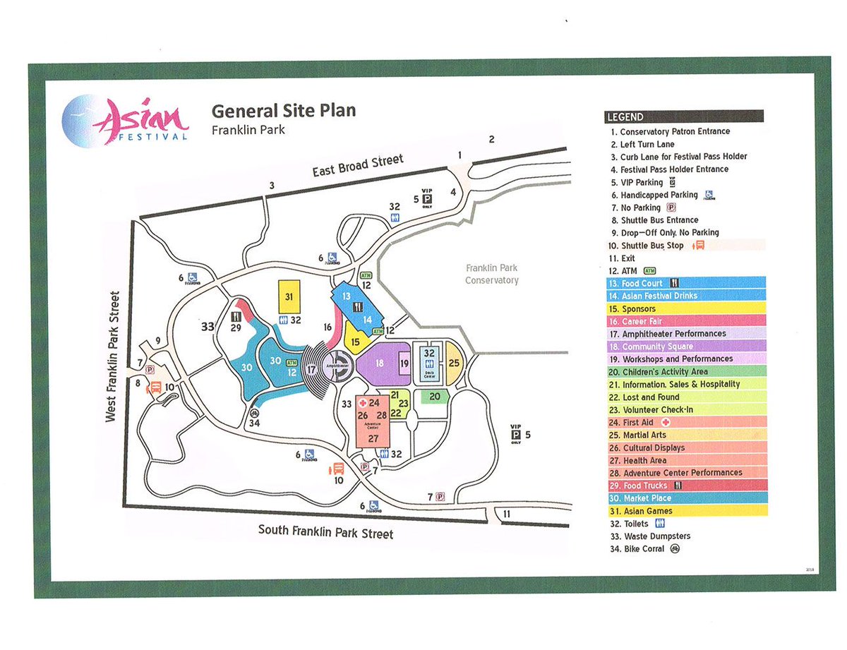 The 2018 Asian Festival is almost here! The Asian Festival is this Saturday &amp; Sunday at Franklin Park. The fun begins at 10am on both days! 

To help you plan your visit, please refer to the site map. Admission is FREE so bring your entire family and friends!