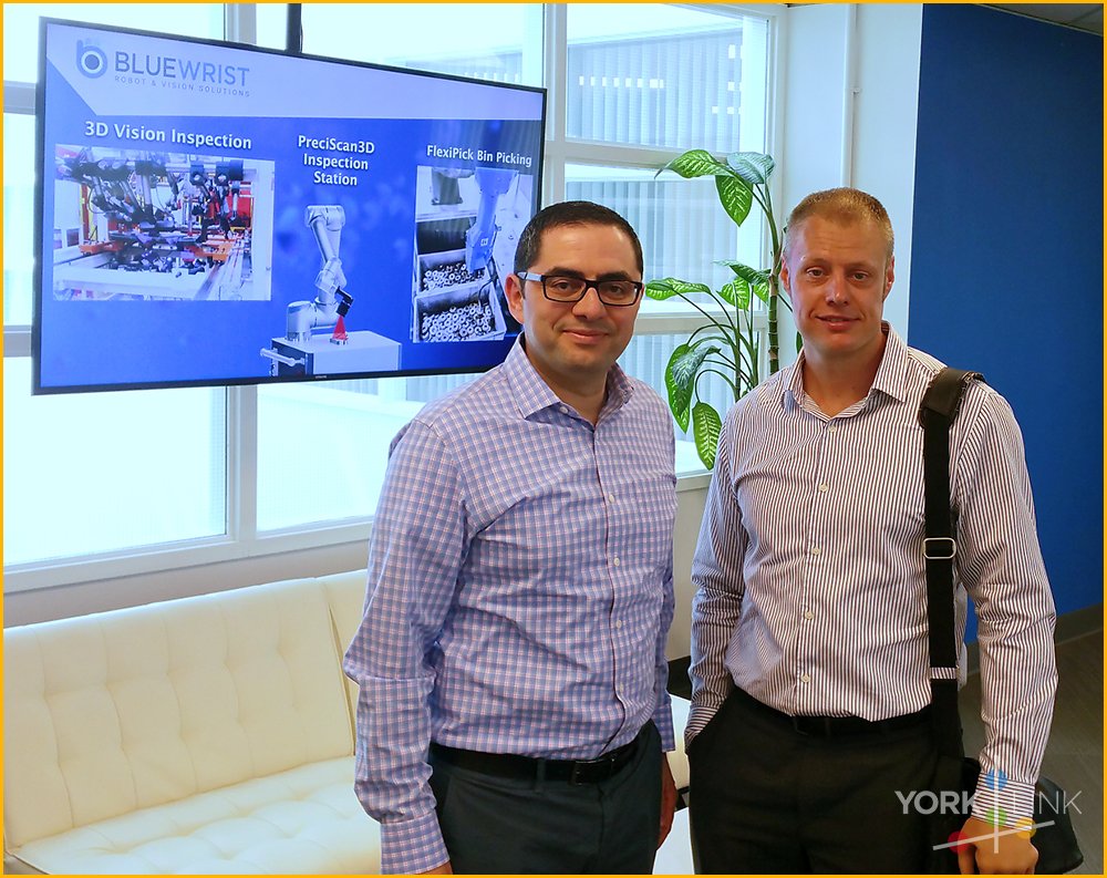 YorkLink's tweet image. .@BluewristInc expands again! Thanks Najah Ayadi, CEO for tour of new #Markham, #YorkRegion office & discussion on joint marketing collaboration. Bluewrist technologies in IoT, #RoboticsSoftware & #IntelligentAutomation systems are used by some of the largest global manufacturers
