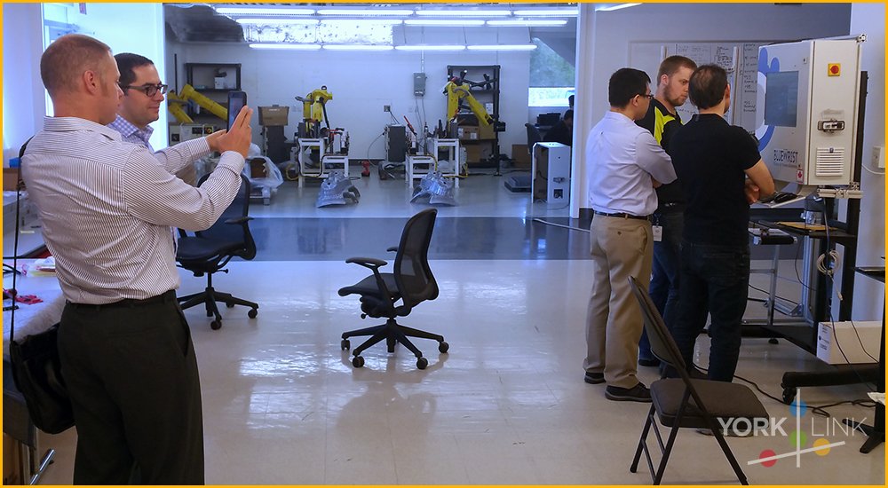 YorkLink's tweet image. .@BluewristInc expands again! Thanks Najah Ayadi, CEO for tour of new #Markham, #YorkRegion office & discussion on joint marketing collaboration. Bluewrist technologies in IoT, #RoboticsSoftware & #IntelligentAutomation systems are used by some of the largest global manufacturers