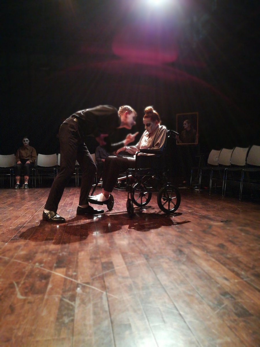 smtt_ncl's tweet image. Shot from this afternoon's @nuancemble  Arturo Ui dress rehearsal @NCLCollege Performance Academy