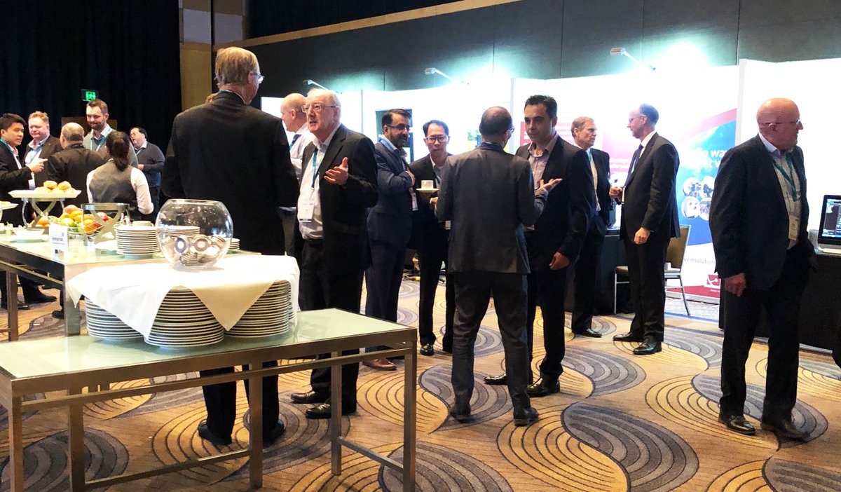 ILSLaunch's tweet photo. More photos from #Australasia #Satellite Forum 2018 where Kevin Reyes, ILS Senior Director, Sales, for the Asia/Pacific, was a panelist. As you can see, the ILS Barista Cart got a ton of attention! #ILS #ILSProton #australia #rocket #rocketlaunch #space #coffee #barista https://t.co/RZHs54JDmH