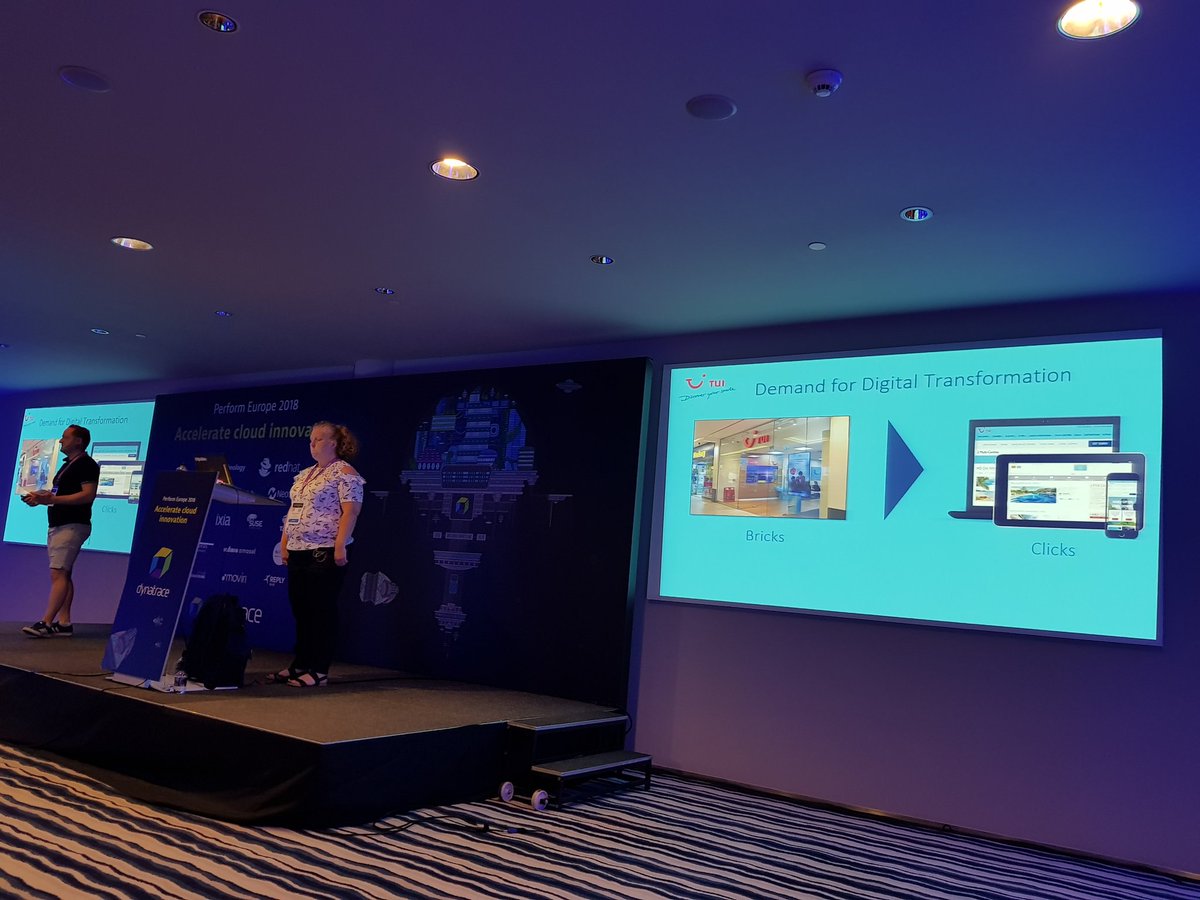 TUI sharing how dynatrace enabled them to move from bricks to clicks here at #Perform2018