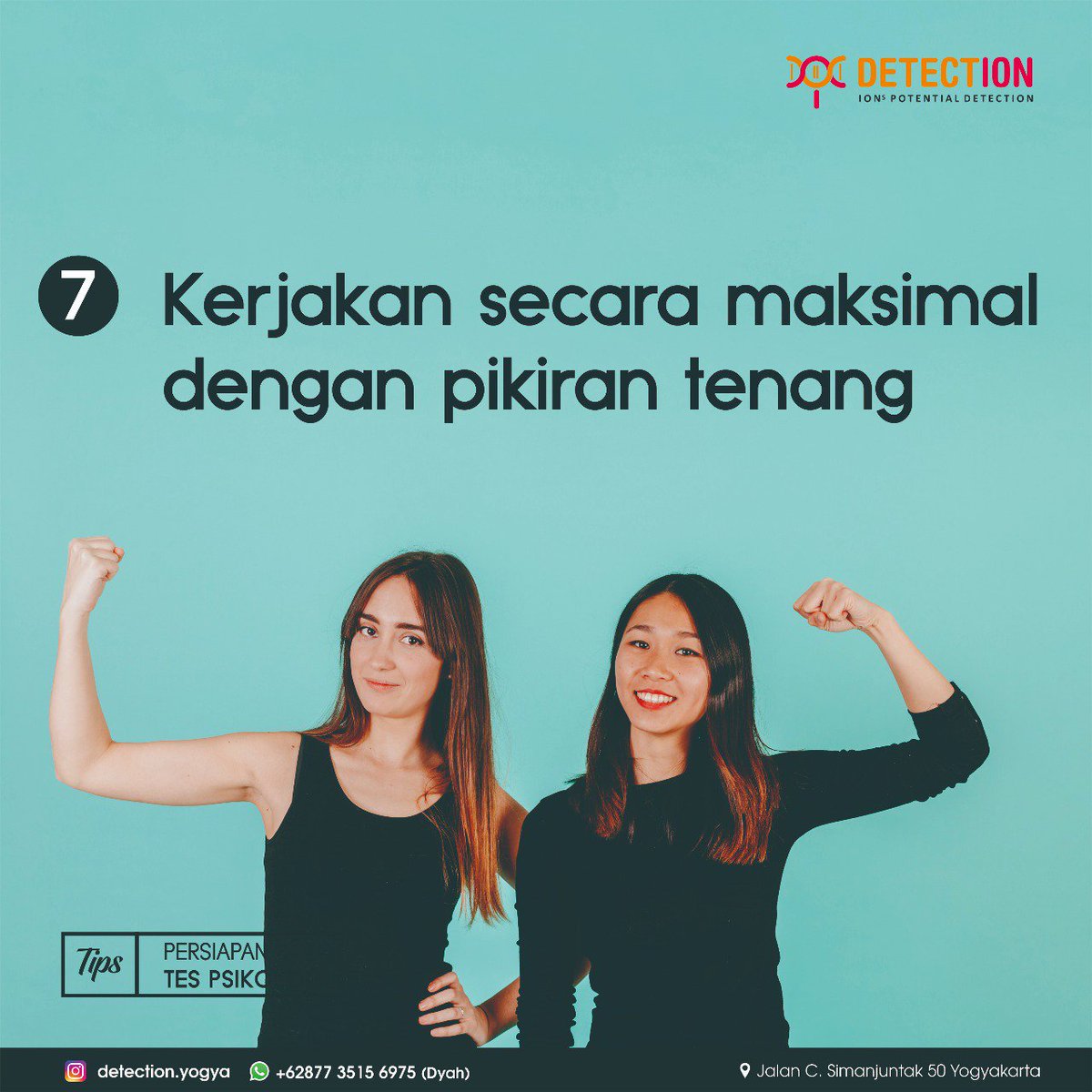 detection_yogya's tweet photo. Persiapan tes psikologi part 2:
1. Positive thinking
2. Menghargai diri bahwa kita punya potensi dan mampu
3. Relax
4. Tidur Cukup
5. Sarapan sebelum tes psikologi.
6. Fokus pada diri sendiri.
7. Kerjakan secara maksimal dengan pikiran tenang. https://t.co/l4bUCvN5TV