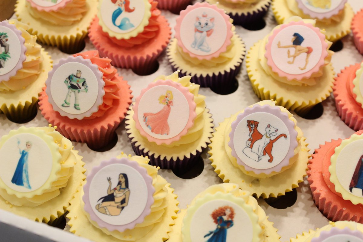 Disney themed cupcakes by K Noelle Cakes