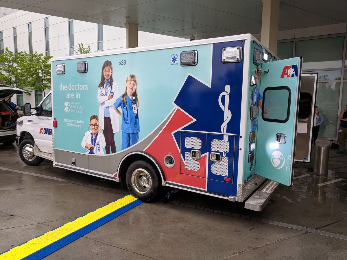 emswire's tweet photo. #Ambulance designed to transport premature newborns unveiled.
"Oishei Children’s #Hospital, Kaleida Health and AMR teamed up to design an ambulance to transport premature newborns in honor of #EMS Week"
View more:https://t.co/4003Y7pnlO
#Emergency_Vehicles #Infant #Transport #EMT https://t.co/TRjgMhNXiB