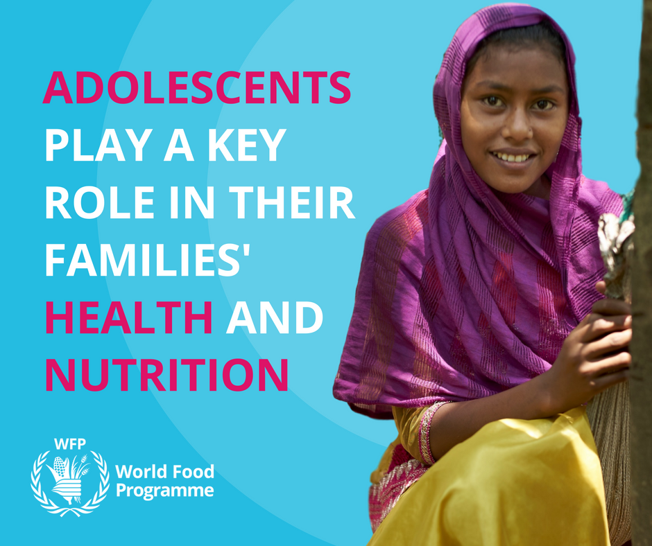 WFP's tweet photo. The unique role of adolescents in society means they can be agents of change to improve the health and nutrition of their families, friends and communities. Find out more 🔀 https://t.co/YlyCHdJzTD

#AdolescentNutrition #InvestinNutrition https://t.co/SNE6UBPtqu