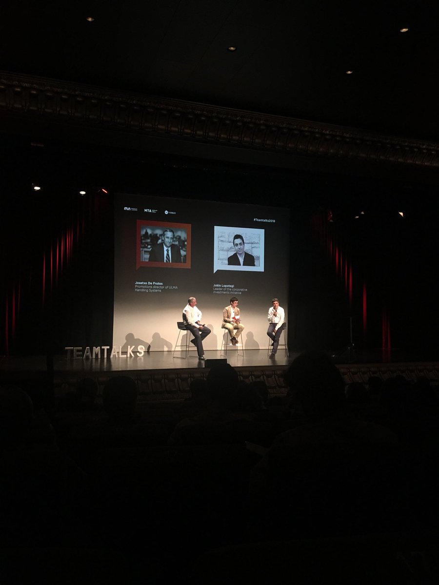 oihanerom's tweet photo. Seguimos con Josetxu de Frutos de @GrupoULMATaldea y Jokin Lopetegi de CAF: “Casi nadie piensa que podemos hacer las cosas solos, necesitamos equipos. El intraemprendimiento es la mejor herramienta para las empresas”. 👏🏻#Teamtalks2018 https://t.co/Gvw9qn4vq6