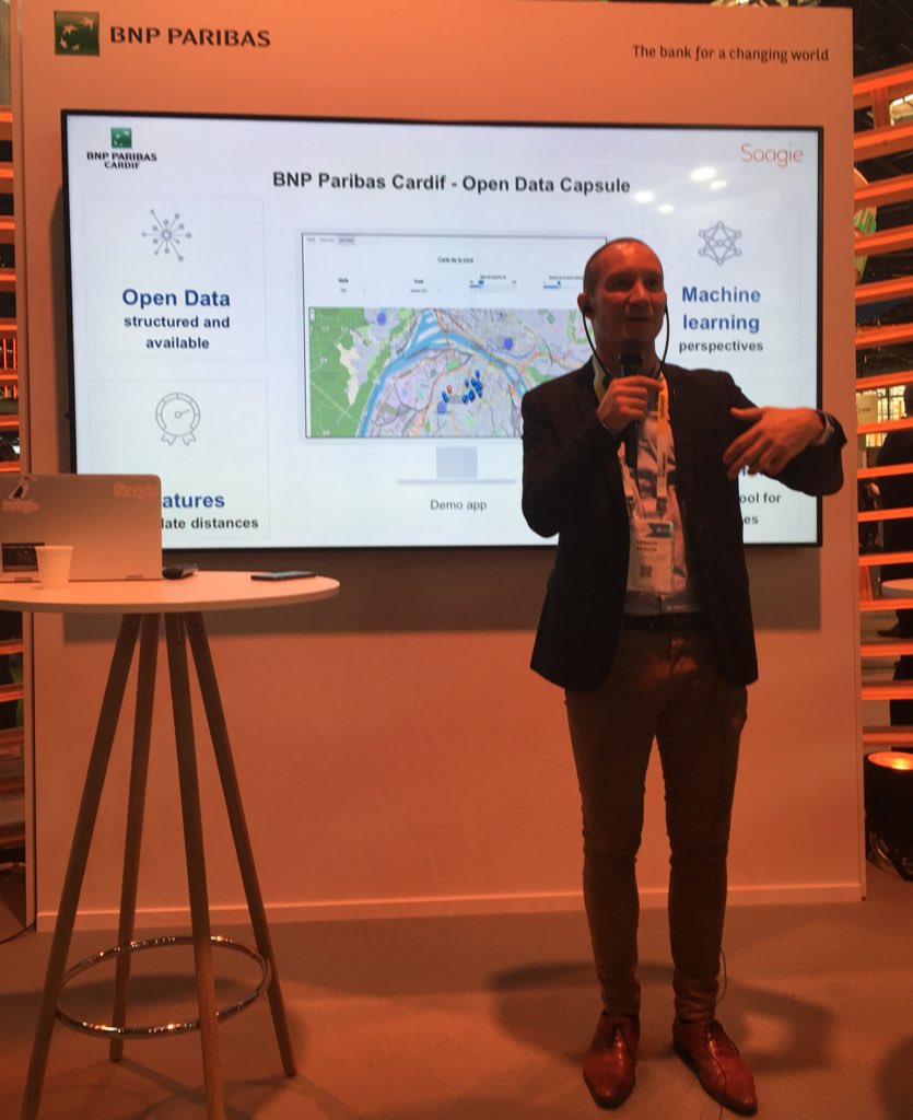 bnpp_cardif's tweet image. [#ViVaTech] 
Arnaud Muller CEO @saagie_io explains how this #bigdata platform differentiates itself from the market thanks to its #openapproach "data as a service" 
#partnership #partnerspirit #datascience #openinnovation #MachineLearning
