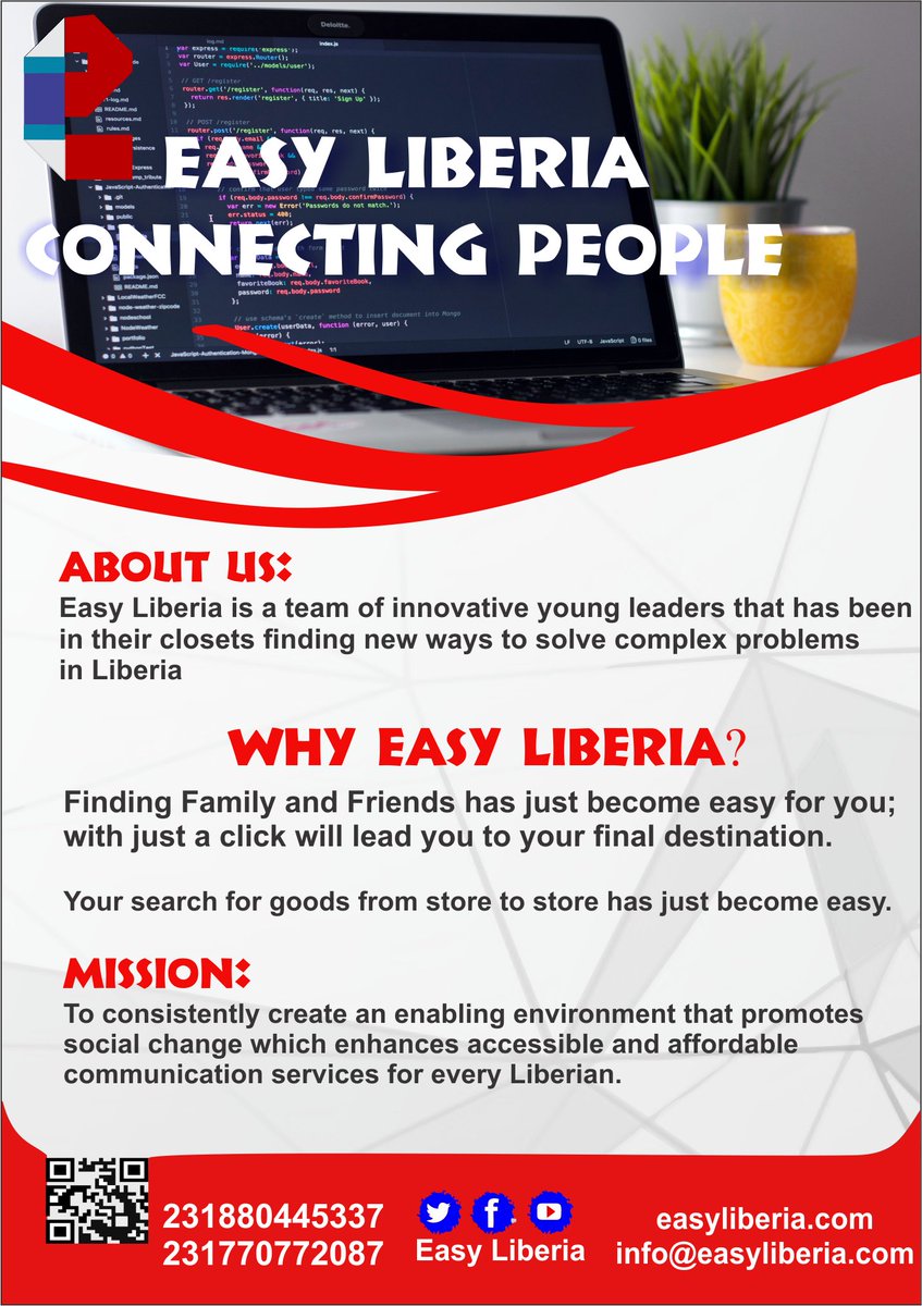 EasyLiberia's tweet image. Today Easy Liberia will make her first public appearance to introduce her first #WebBasedPlatform click the link easyliberia.com This event will take place @icampuslib  @ 3:00pm
@AkinUnver @massaley @AdihamuK @Yocel4Yocel @VhubLiberia  @UN_Liberia @USAID
