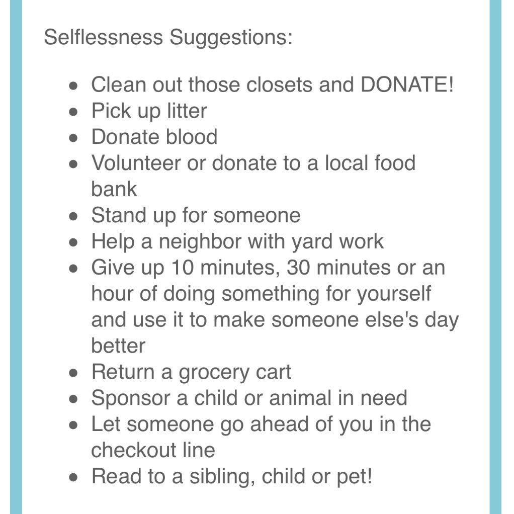 gr8nesstbd's tweet photo. Day 4: SELFLESSNESS
Practice being selfless. You end up getting more than you anticipate when your soul is giving. 8️⃣💙👓
#gr8nesstbd #bethechange #beselfless https://t.co/3fa9zrkFT8