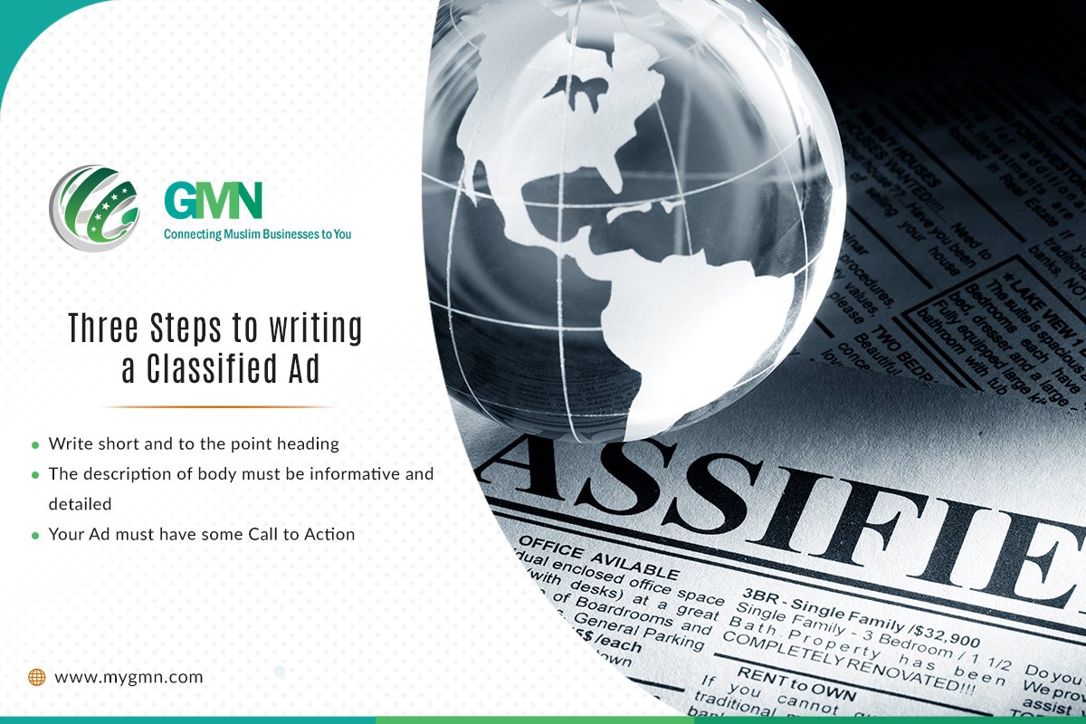 my_gmn's tweet photo. Three Steps to writing a #ClassifiedAd
• Write short and to the point heading 
• The description of the body must be informative and detailed
• Your Ad must have some Call to Action

#GMN https://t.co/sLFwvRKtja