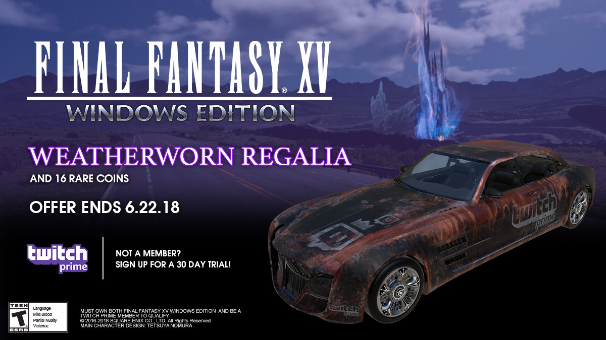 SquareEnixFR's tweet photo. Joueurs de la Windows Edition, offrez un nouveau look vintage à la Regalia avec le modèle "carrosserie rouillée" ! #FFXV #FFXVWE
Tous les détails ici : https://t.co/gb0gJUTqfT https://t.co/iYK0QAaKuH