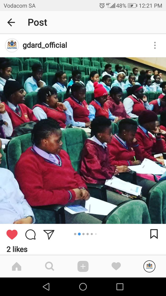 OfficialGDARD's tweet photo. GDARD hosts girls from Lukhanyo High School& Kagiso Senior Secondary School at Suikerbosrand Nature Reserve. GDARD HoDaddressed girls encouraging them to take charge of their lives and choose careers that will make them better people tomorrow. #CellCTakeagirlchildtowork https://t.co/79IODqSRqC