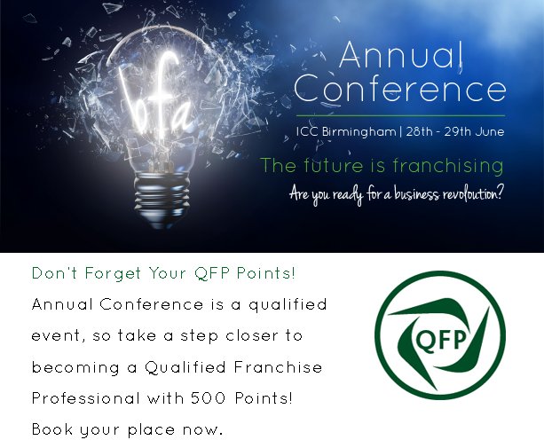 BFA_UK's tweet photo. Don't forget your QFP Points! With 500 Points for attending our Annual Conference, make sure you don't miss out! Book your place now: https://t.co/y12HO9w1Wp #bfaConf18 #bfaQFP https://t.co/QFXYH1IHpC