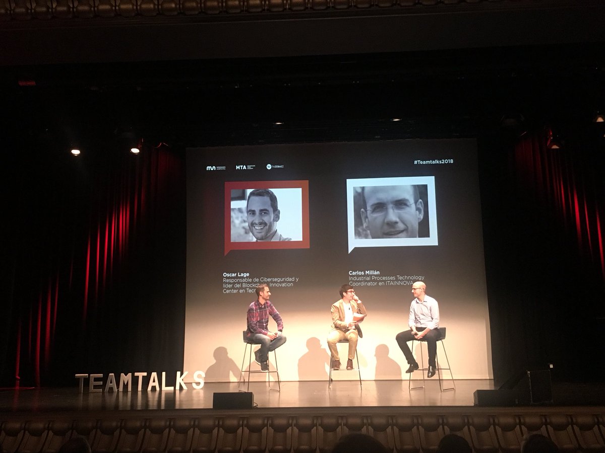 Nuevas herramientas para crear modelos disruptivos desde Euskadi <a href="/Oscar_Lage/">Oscar Lage</a> <a href="/tecnalia/">TECNALIA</a> #blockchain #TeamTalks2018 #mta10years