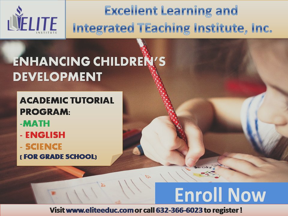 iloveelite's tweet image. Learning is FUN! All GRADE LEVELS are welcome! 
ENROLL NOW !!🤣😃😄
#academictutorials #English #Math #Science #studyinthephilippines #ELITEInstitute #languagecenter #korean #thai #chinese #taiwanese #japanese #indonesian #malaysian
