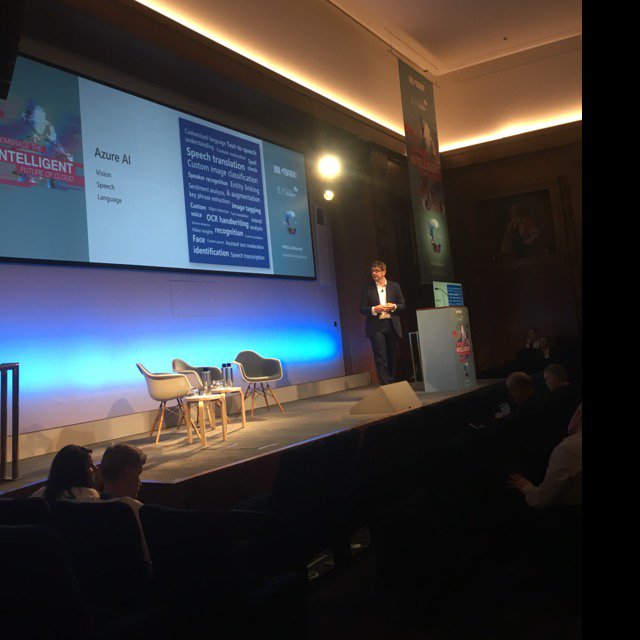 andyc_DocuSign's tweet photo. @afmonty on stage now talking about the Azure capabilities around #AI and #IOT #UKCloudSummit https://t.co/4PgSus8h1w