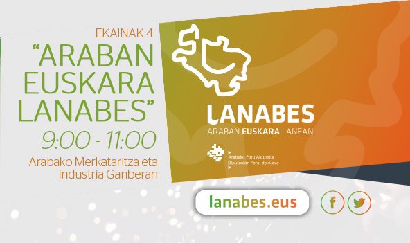 lanabes's tweet photo. [ES] El 4 de junio celebraremos la jornada #ArabanEuskaraLanabes. ¡Estás invitado/a a repasar el recorrido de Lanabes y dibujar el futuro de #Álava en euskara! https://t.co/kifBn1NHFe
#Lanabes #Araba #Euskara #Enpresa #Lana https://t.co/8ZgCQFNHko https://t.co/IxFm7E7Qj5
