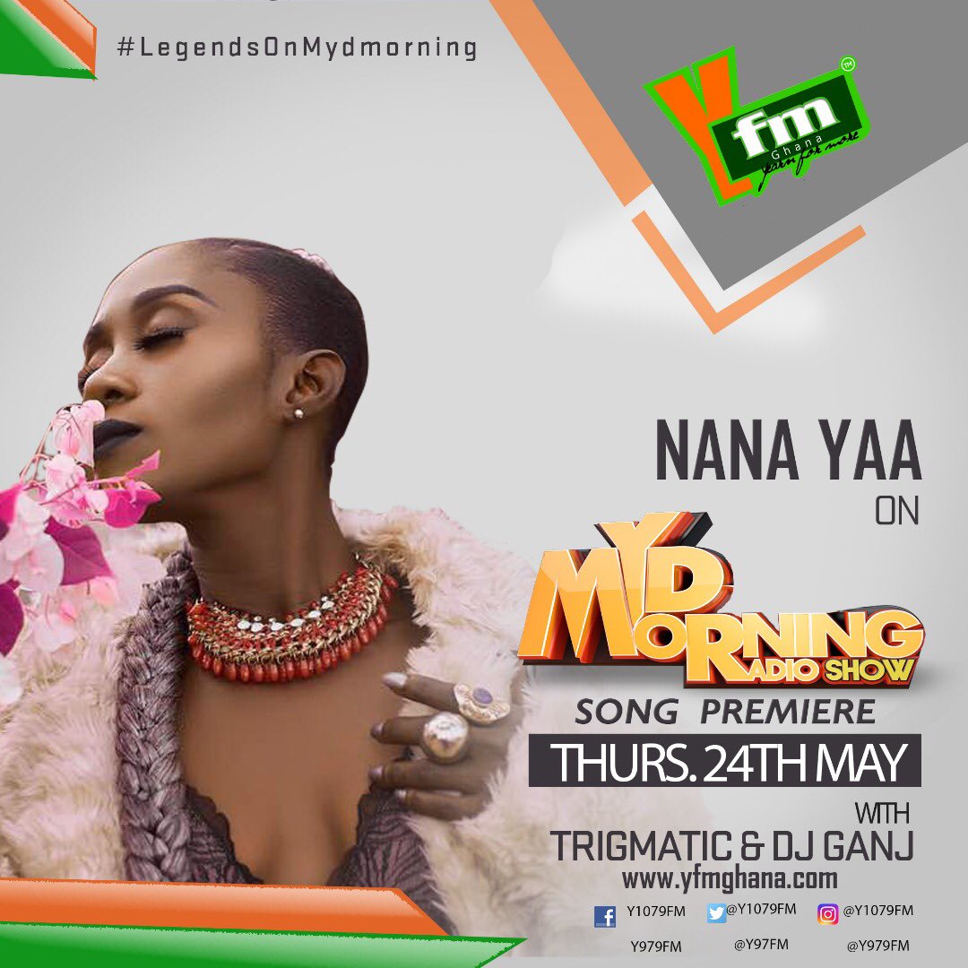 nanayaalive's tweet photo. Whatโs up GH! A beautiful morning to u all... Iโm gonna be on the #mydmorningshow with my boobo @trigmaticofficial and @djganj tune in coz Iโm premiering my new banger #womanpower!!!๐๐ผ๐๐ฅ https://t.co/ZliCD0XXxU
