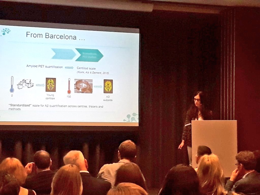 fpmaragall's tweet photo. Our predoctoral researcher @gesalbla is presenting her @IMI_EPAD Academy project #epadga18 https://t.co/wZ798Ce3Oa
