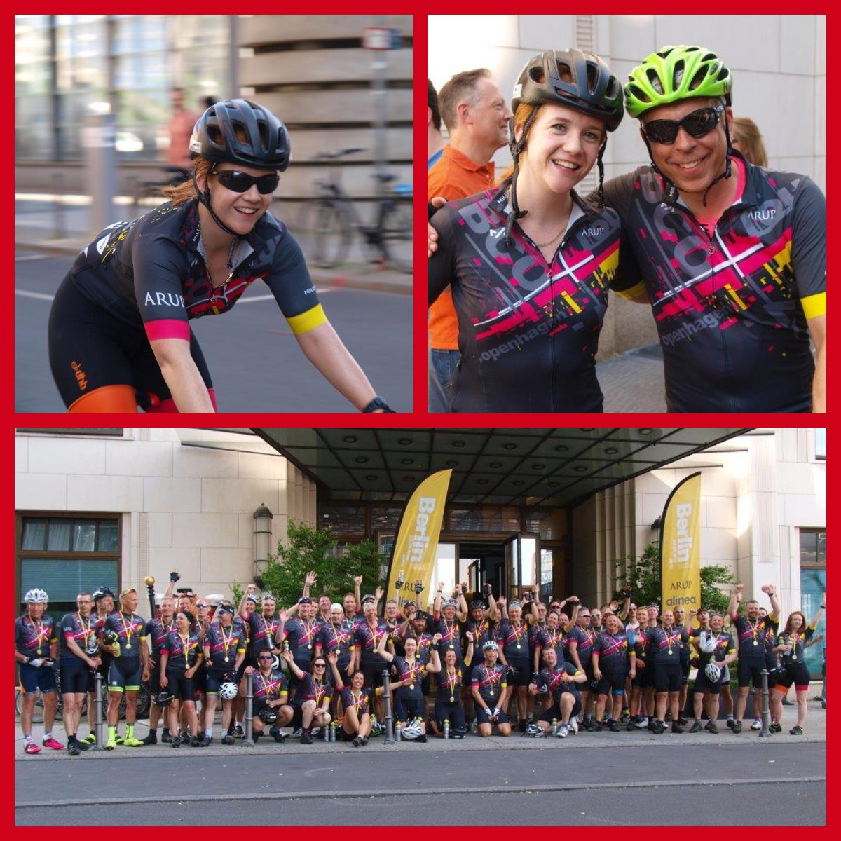 HilsonMoran's tweet photo. From Copenhagen to Berlin, our Director Vince Ugarow and Sustainability Consultant Scarlett Franklin have completed #CycletoBerlin! Congratulations to everyone who took part! #BCOBerlin2018 https://t.co/D2QqEhTRMK