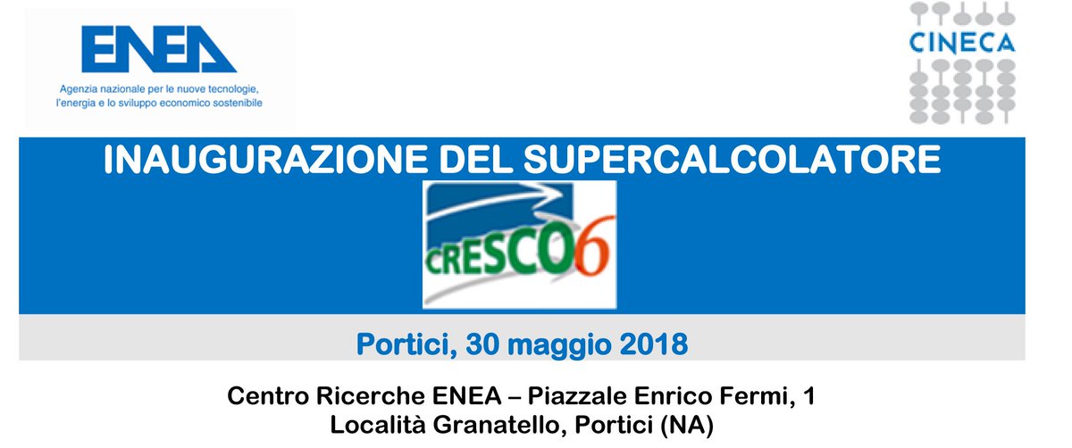 ENEAOfficial's tweet image. #CRESCO6 Il 30 maggio @ENEAOfficial inaugura nel suo centro ricerche di Portici il #supercomputer più potente del Sud Italia e tra i maggiori della ricerca scientifica nel nostro Paese con #JackDongarra tra i massimi esperti mondiali di #HPC