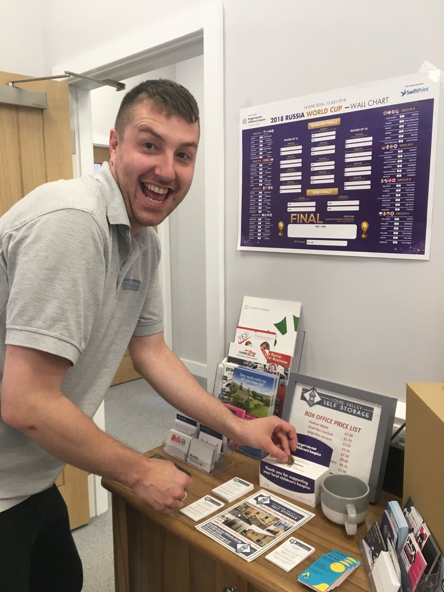 Colnevalleystor's tweet photo. And we are off......Let the @ForgetMNotChild  World Cup sweepstake commence. First Staker to sweep is our regular visitor Clinton@ Van Assistance For You. Followed by our Director @RyanJamesMorri3..Good Luck with your dips!! #worldcup #slaithwaitehour #huddersfieldis #magicofyes https://t.co/Vnb8sQ22zv