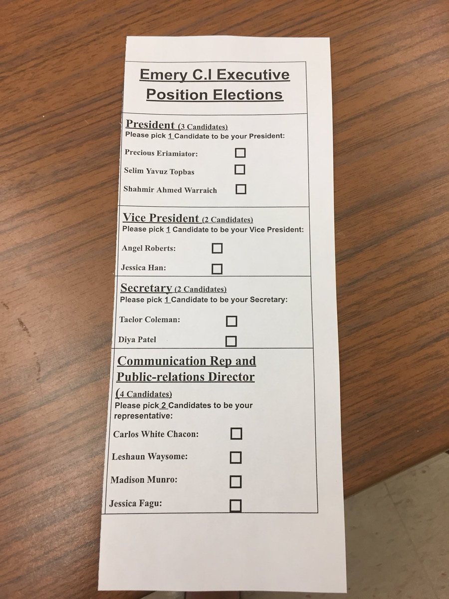 EmeryCollegiate's tweet photo. An important time of the year to shape the student-leadership body for 2018-19 school year.. Student Council executive elections @EmeryCollegiate @LC2_TDSB @audley_salmon #student council#future leaders https://t.co/qk7TH5q1FV