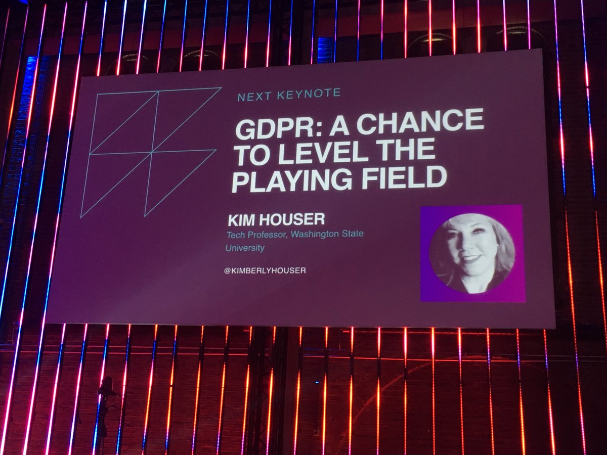 kriscroes's tweet photo. Professor @kimberlyhouser : "Trust is the new currency"
#gdpr #TNW2018 https://t.co/QDYGuxF6zo
