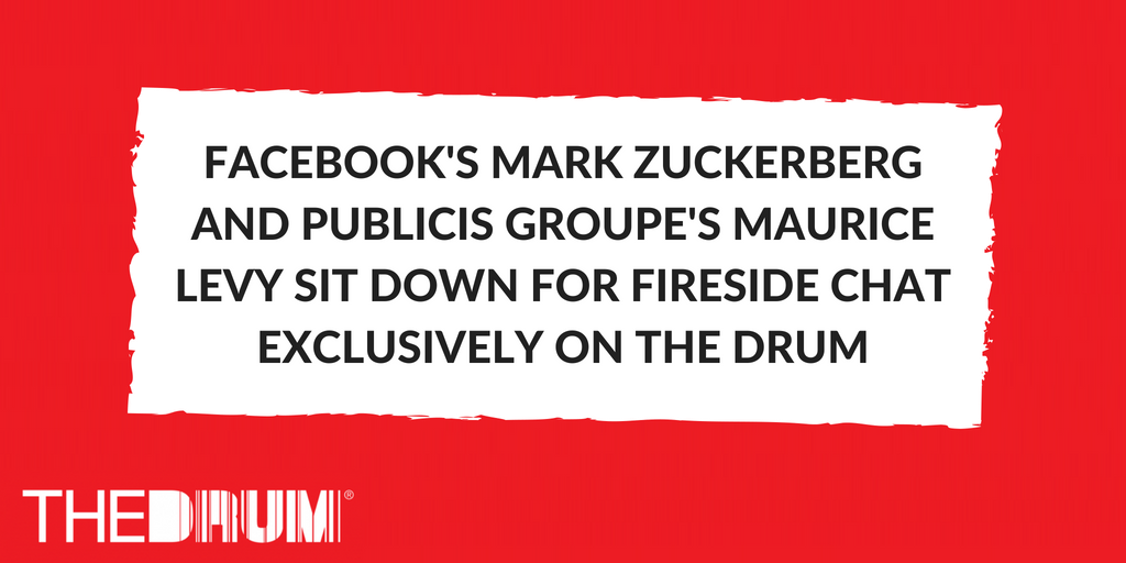 TheDrum's tweet photo. Come over the https://t.co/bxrwZXnTIG exclusively to hear Facebook CEO Mark Zuckerberg and @PublicisGroupe chairman Maurice Levy talk all things tech at 4.30pm #VivaTech2018 https://t.co/46lq5HulCc