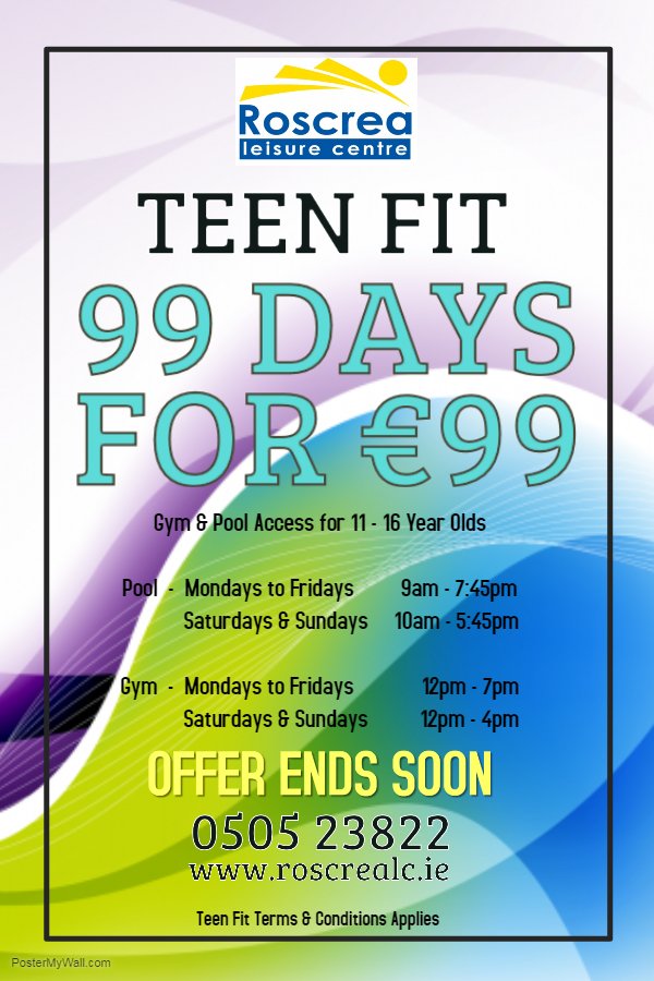 Roscrealc1's tweet photo. Great summer offers available at @Roscrealc1 Don't miss out! #fitness #fitfam #swimming #rlc https://t.co/NW402F17wm