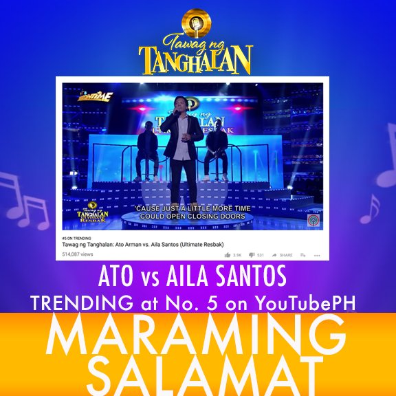 TNTABSCBN's tweet photo. Trending ang naging laban ni Aila Santos at Ato Arman!
Watch it again:
https://t.co/wa4o4OAhVV https://t.co/9SBKXkiygw