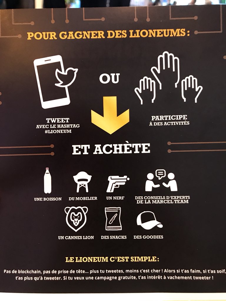 Emma_SDS's tweet photo. Pour #Vivatech2018 @marcelagency lance sa mytho-monnaie qui rapporte pour de vrai ! Gagne tes Lioneums en tweetant avec le #lioneum ! https://t.co/UUGszR4xTu https://t.co/VF0VlHJsgZ