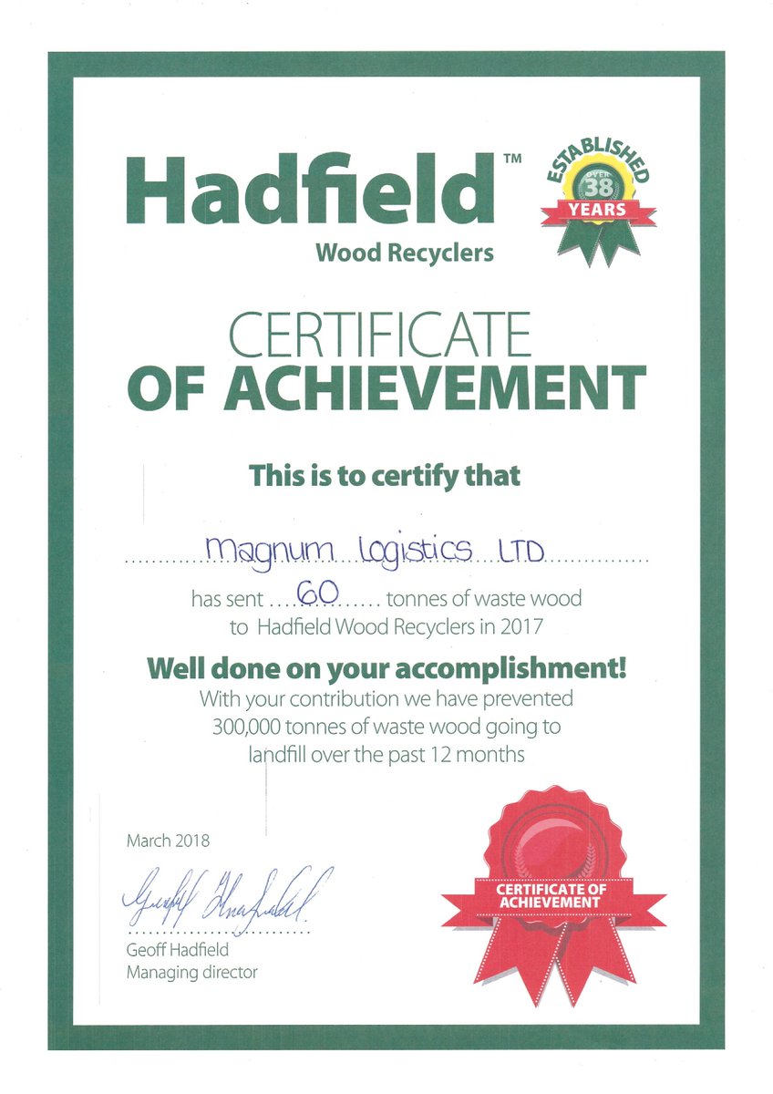 <a href="/MagnumLogistics/">Magnum Logistics</a> always makes sure it Recycles!