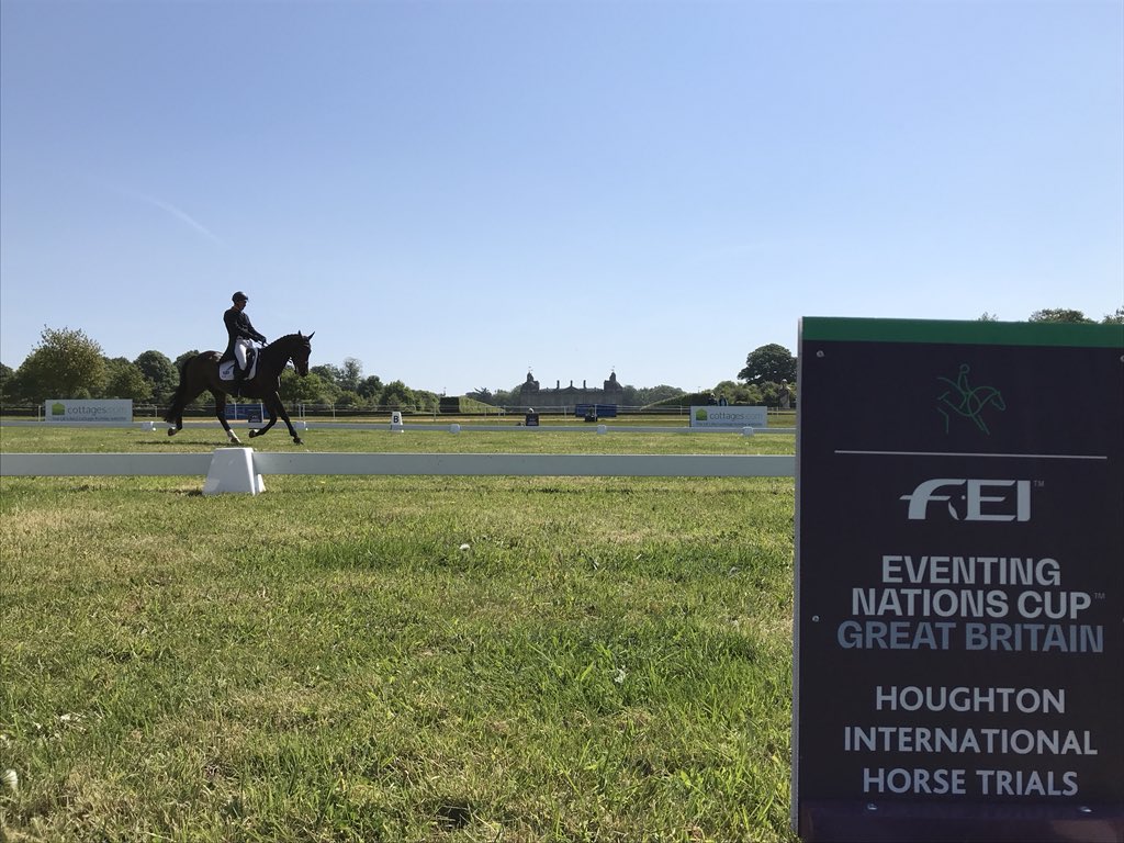 First horse completes their dressage in the cic 3* at the <a href="/SaracenFeeds/">Saracen Horse Feeds</a> Houghton International #tristar2tokyo