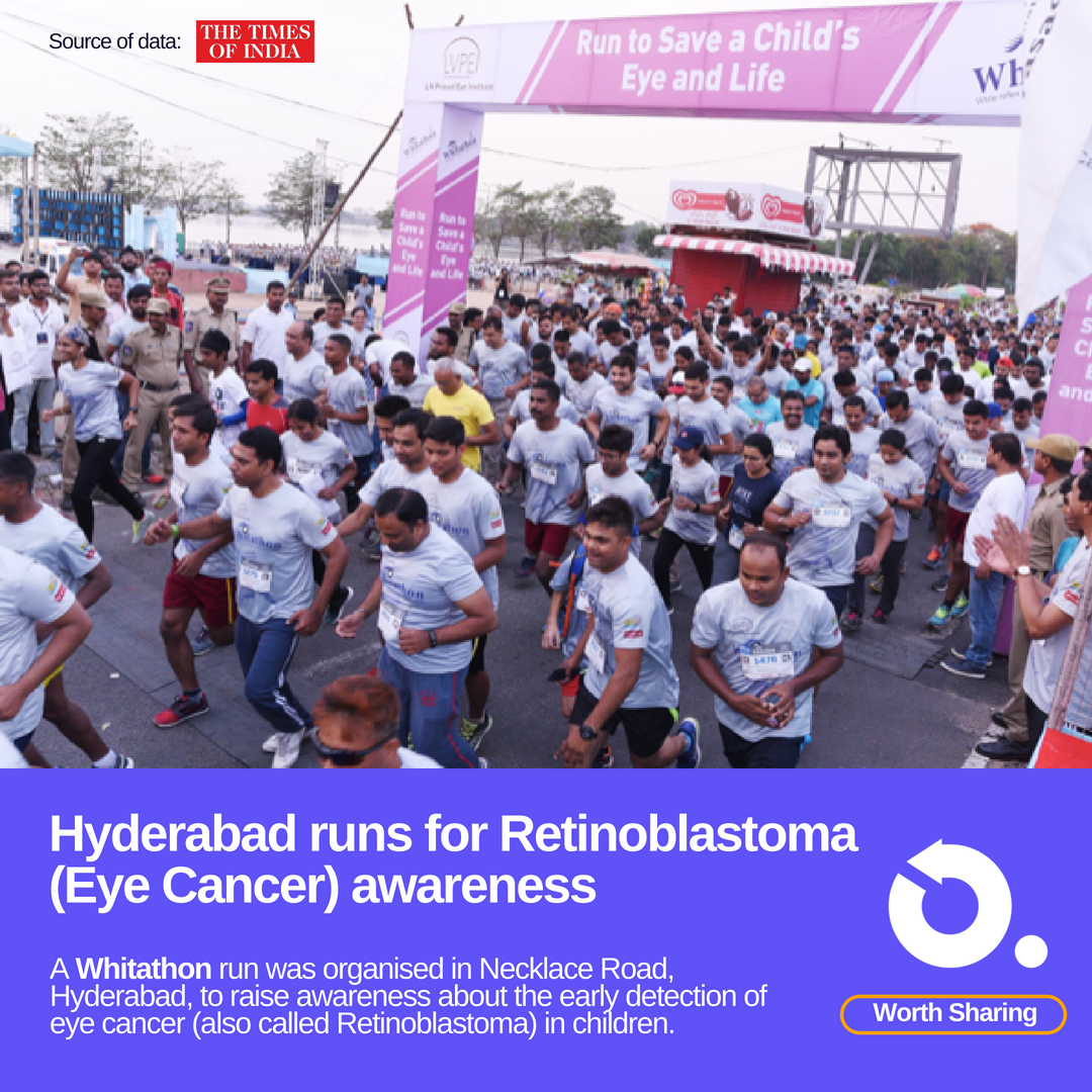 OncoCancerCare's tweet photo. After #Pinkathon, the city of Hyderabad adopts a #Whitathon run to raise awareness for #Retinoblastoma! #CancerNews #WorthSharing #OncoDotcom https://t.co/lLyoGYXuvI