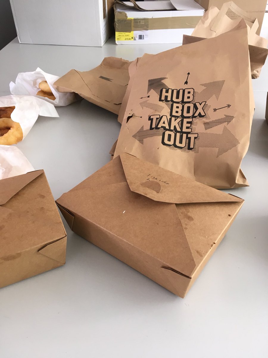 PlasticFTruro's tweet photo. High 5 🙌 to @TheHubBox for their take away packaging for our lunch today #plasticfree #truro https://t.co/FBHsZP2YyH