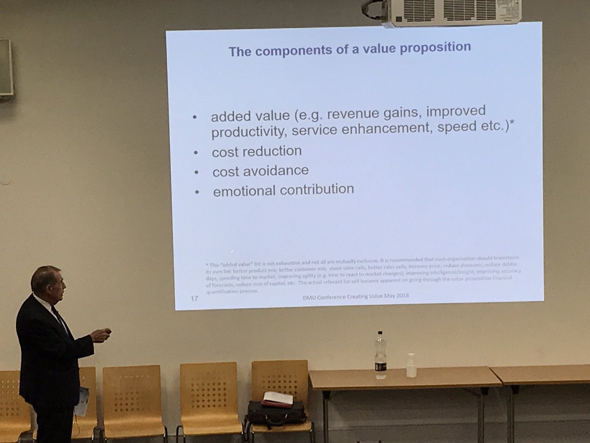 paul_schreuder's tweet photo. Interesting keynote @CValue2018 by @DrMalcolmOxford on Value Creation Marketing Strategies: move from a general value proposition to a needs based segmentation in manageable groups and offer them specific value propositions. #creatingvalue2018 https://t.co/B4h1rZnaoL