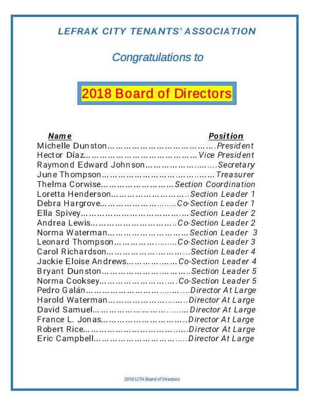 MichelleDunsto7's tweet image. Here is our New Lefrak City tenant Association Borad  you can view it in our bulletin board.
