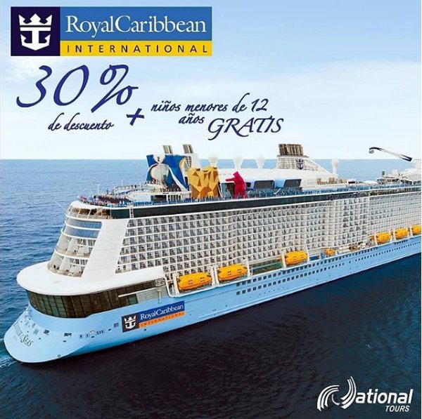Nactur_ec's tweet photo. Seguimos con las promociones en el mes de mayo 🎉
#RoyalCaribbean al 30% de descuento 😱

Promoción aplica condiciones.
Aplica para reservas tomadas y abonadas en mayo 2018.
Aplica para salidas 2018 y 2019.

Déjanos tu email y recibe más información 📩 https://t.co/5UZIxMSa1G