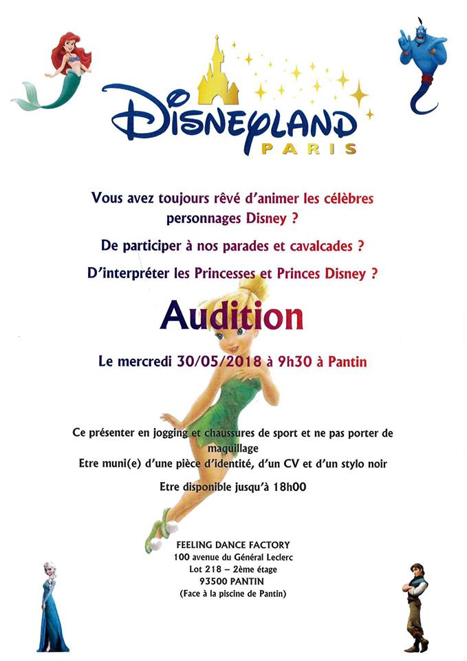MLSUD93's tweet photo. @disneylandparis #audition #recrutement 
Recrutement le Mercredi 30 Mai 2018 à 9h30 https://t.co/QOlykiCfTj