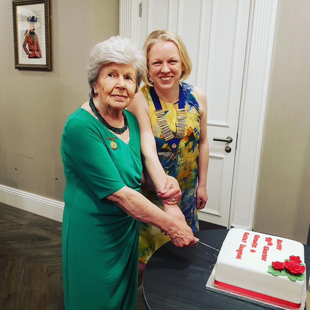 We are part of a 4 club family (Tangent, Roundtable &amp; 41Club).  Last night we celebrated the 40th Birthday of Cheadle &amp; Gatley Tangent and were very honoured to have a founding member with us. #joinus and be part of something great! 
#togetherisstronger #ladiescircle #tangent