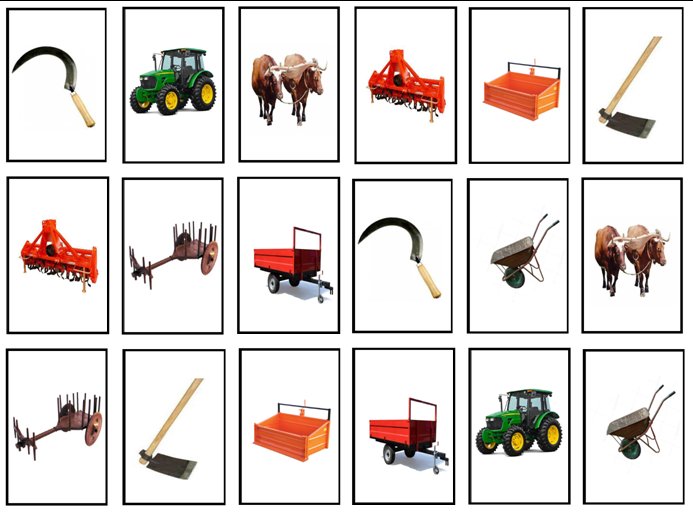 Envelhecimentcm's tweet photo. SUGESTÃO DE INTERVENÇÃO: JOGO DA MEMÓRIA- ALFAIAS AGRÍCOLAS  (JOGO DE ESTIMULAÇÃO COGNITIVA)

Objetivo: Estimulação da memória a curto prazo; memória visual; concentração e atenção.

LER MAIS: https://t.co/rkWDJLkivL 
#Envejecimiento #envelhecimento #EnvejecimientoActivo https://t.co/xHL0RCef4R