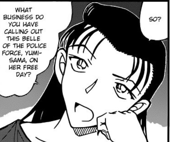 YUMI MIYAMOTOSato’s bffA patrol officerShe’s pretty and she knows itDumped his ex-bf bcs of a stupid misunderstandingIn the latest chapters they seem to become closer again