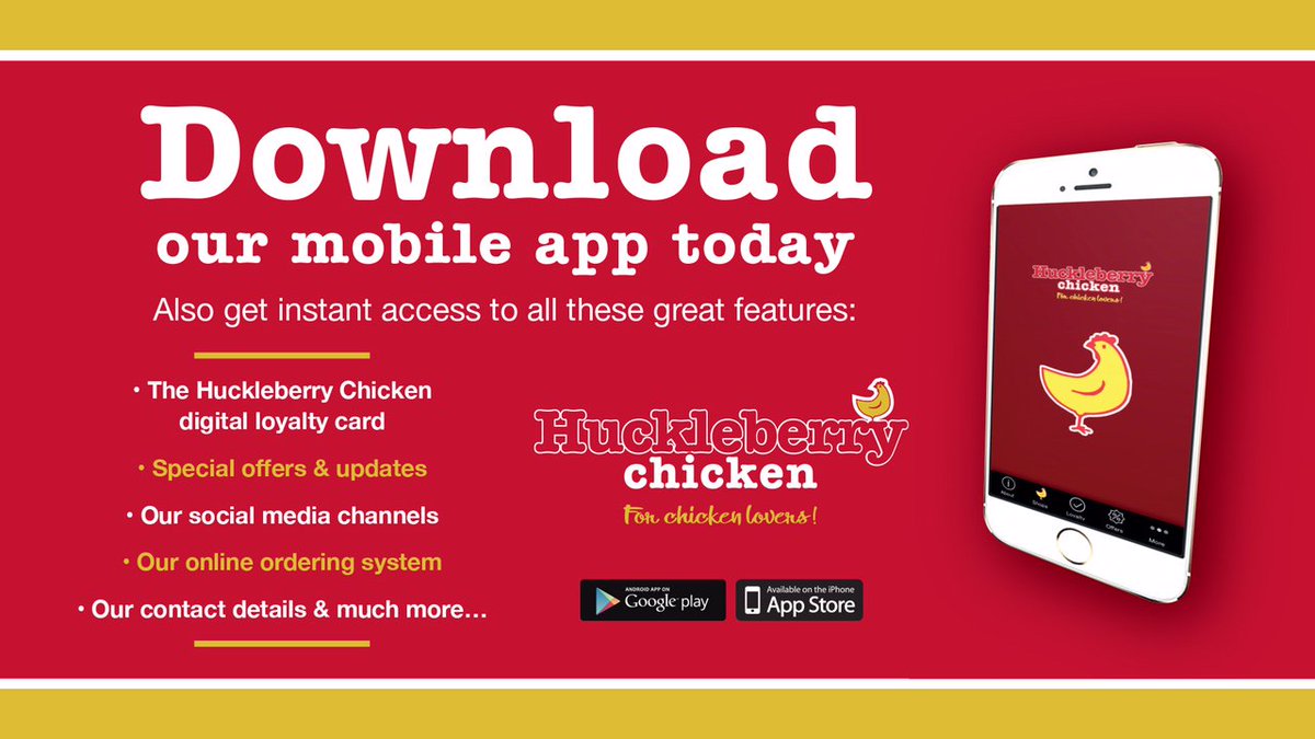huck_chicken's tweet photo. 15% OFF ALL ONLINE ORDERS TODAY.... #Download our app and go to our #offers page on the app to find out more! 📱😏 #HertsHour https://t.co/lYaOEc4gmT