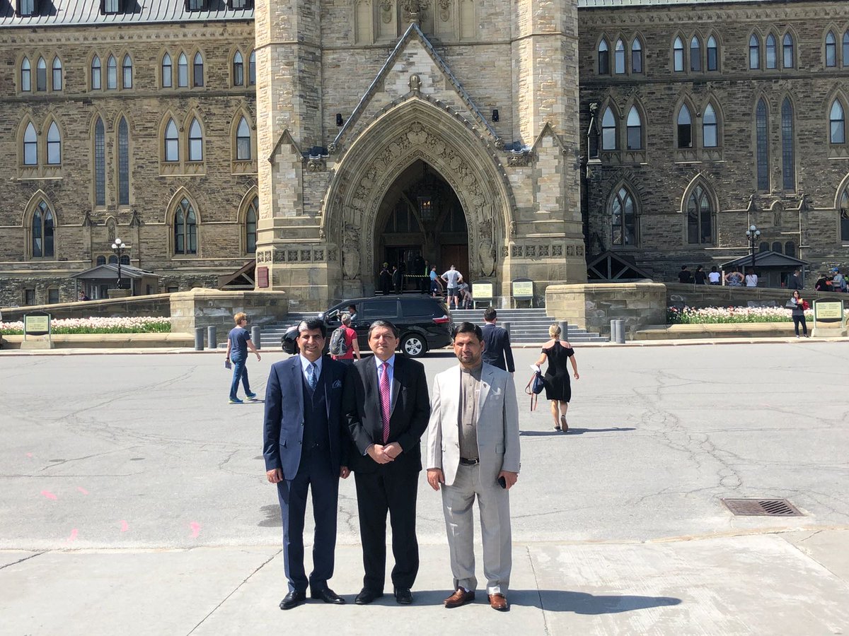 SMandvioffice's tweet photo. 3 member delegation of #Senate visited Canadian #Parliment and Forum of #Federation #Canada - under leadership of Deputy Chairman Senate @SaleemMandvi - to discuss future collaboration @BBhuttoZardari @MediaCellPPP @ShahNafisa @PPPPInfoSecy @AseefaBZ @AAliZardari @SeharKamran https://t.co/pDqMrfvOQg